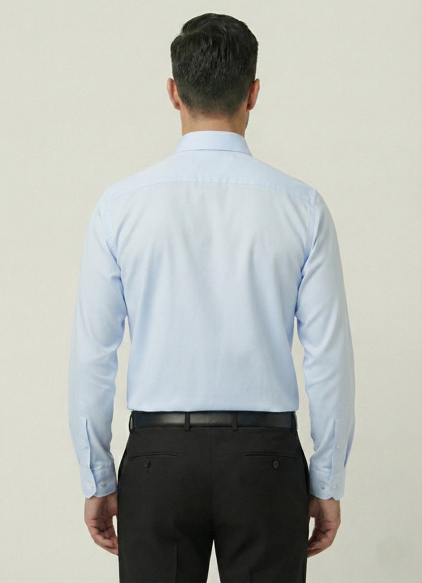 Men Light Blue Slim Fit Full Sleeves Cotton Formal Shirt
